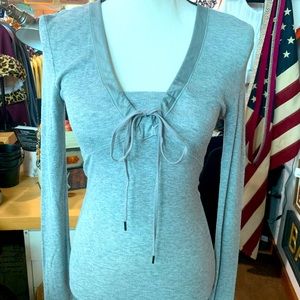 Gray long sleeve tee